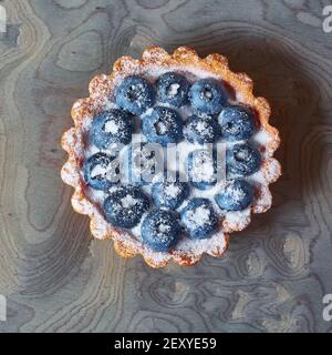 Tartlet mit frischen Heidelbeeren Stockfoto