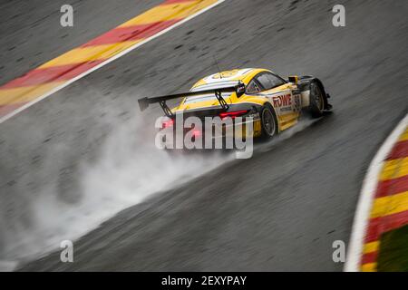 98 Tandy Nick (gbr), Bamber Earl (nzl), Vanthoor Laurens (bel), Rowe Racing, Porsche 911 GT3-R, Aktion während der 2020 24 Stunden von Spa, 3rd Runde des GT World Challenge Europe Endurance Cup und der Internationalen GT Challenge vom 22. Bis 25. Oktober 2020 auf dem Circuit de Spa-Francorchamps, in Stavelot, Belgien - Foto Florent Gooden / DPPI Stockfoto