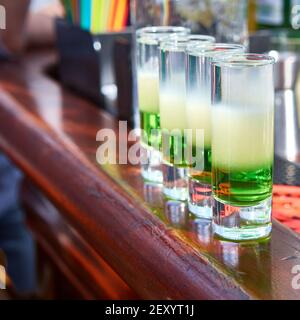 Geschichtete cocktail Mexican grün Stockfoto