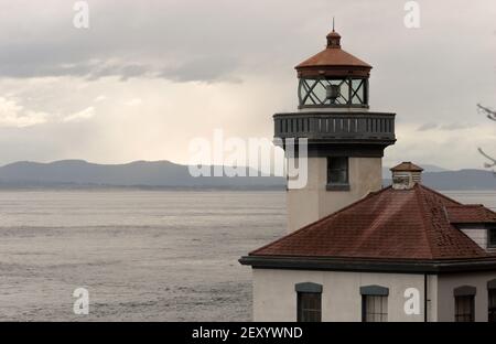 Kalkofen Leuchtturm Haro Strait Maritime nautische Rundumleuchte Stockfoto