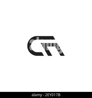Abstrakter Buchstabe cn einfache Bewegung geometrische Logo Vektor Stock Vektor