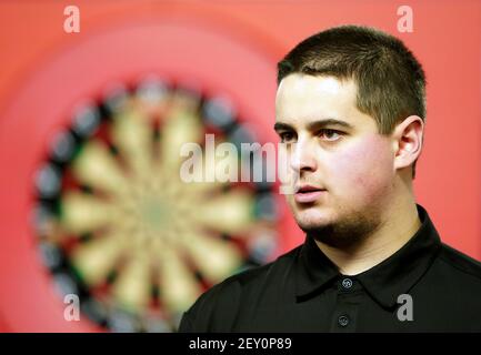 John Brown während des Tages eines der Ladbrokes UK Open 2021 Turnier in der Marshall Arena, Milton Keynes. Bilddatum: Freitag, 5. März 2021. Stockfoto