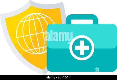 Symbol für Impfprozess. Stärkung und Schutz des Immunsystems. Stock Vektor