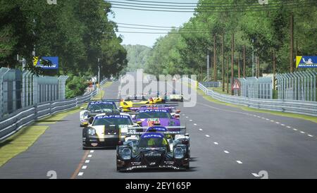 02 Gustavo Menezes (usa), Bruno Senna (BH), Petar Brljak (hrv), Dawid Mroczek (pol), Rebellion Williams eSport, Oreca 07 LMP2, Aktion während der 24 Stunden von Le Mans Virtual, 24 Heures du Mans Virtuelles, sim-Rennen, vom 12. Bis 14. Juni 2020 laufen auf der rFactor 2 Plattform - Foto Clément Marin / DPPI Stockfoto