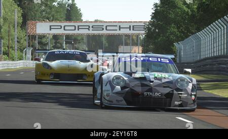 88 Riccardo Pera (ita), Loek Hartog (nld), Michael Francesconi (ita), Kevin van Dooren (nld), Dempsey-Proton Racing, Porsche 911 RSR, Aktion während der 24 Stunden von Le Mans Virtual, 24 Heures du Mans Virtuelles, vom 12. Bis 14. Juni, 2020 auf der rFactor 2 Plattform laufen - Photo Clément Marin / DPPI Stockfoto