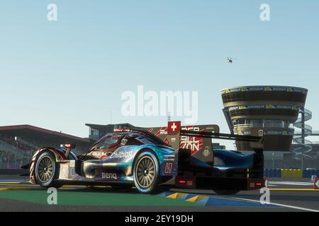 02 Gustavo Menezes (usa), Bruno Senna (BH), Petar Brljak (hrv), Dawid Mroczek (pol), Rebellion Williams eSport, Oreca 07 LMP2, Aktion während der 24 Stunden von Le Mans Virtual, 24 Heures du Mans Virtuelles, sim-Rennen, vom 12. Bis 14. Juni 2020 laufen auf der rFactor 2 Plattform - Foto Clément Marin / DPPI Stockfoto