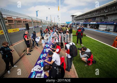 Autographe-Session während des Marrakesch E-Prix 2020, 5th Runde der Formel-E-Meisterschaft 2019-20, auf dem Circuit International Automobile Moulay El Hassan vom 28. Bis 29. Februar, in Marrakesch, Marokko - Photo Germain Hazard / DPPI Stockfoto