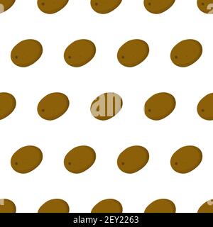 Cartoon nahtlose Muster für Papier-Design mit ganzen Kiwi Frucht. Farbenfroher Hintergrund. Stock Vektor
