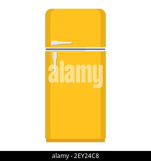 Retro Kühlschrank mit Gefrierfach Stock Vektor
