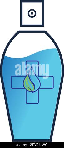 Hand Sanitizer Logo Design, Hand Sanitizer Logo Symbol, Sanitizer Logo Vorlage Stock Vektor