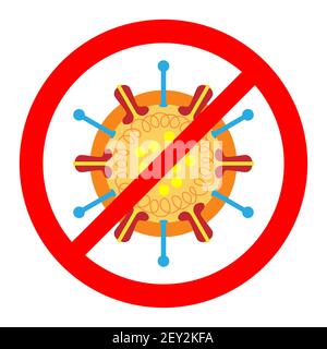 Stoppen Sie Coronavirus. Ausbruch des Coronavirus. Stock Vektor