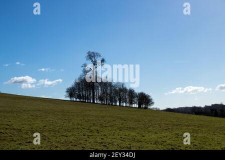 Luftlandschaften der Landschaft an einem sonnigen klaren Tag Stockfoto