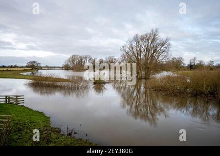 Winterschlappen an der Howe Bridge bei Malton Stockfoto