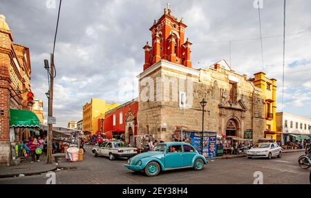 City Street Oaxaca Mexiko Stockfoto