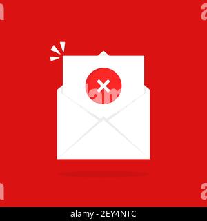 Offene E-Mail wie Ablehnungsschreiben Stock Vektor