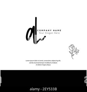 A H AH Anfangsbuchstabe Handschrift und Unterschrift Logo. Beauty Vektor anfängliches Logo .Mode, Boutique, Blumen und botanische Stock Vektor
