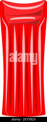 Schwimmende Wassermatratze mit rotem Luftpool. Stock Vektor
