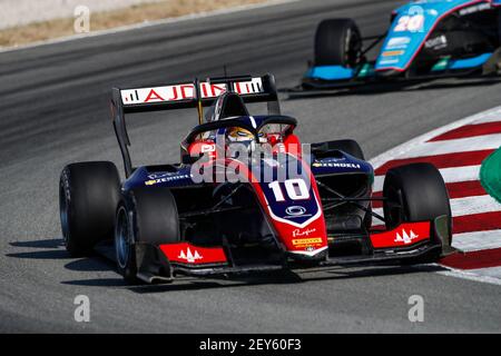 10 Zendeli Lirim (ger), Trident, Dallara F3 2019, Aktion während der 6th Runde der 2020 FIA Formel 3 Meisterschaft vom 14. Bis 16. August 2020 auf dem Circuit de Barcelona-Catalunya, in Montmelo, bei Barcelona, Spanien - Photo Xavi Bonilla / Dutch Photo Agency / DPPI Stockfoto