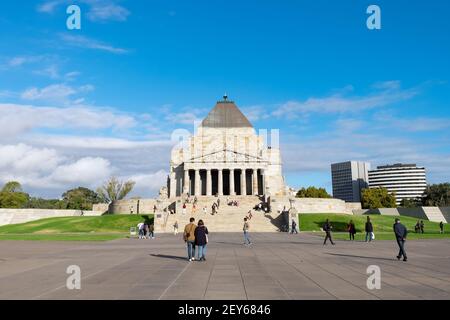 Der Schrein der Erinnerung, war Memorial in Melbourne, Victoria, Australien Stockfoto