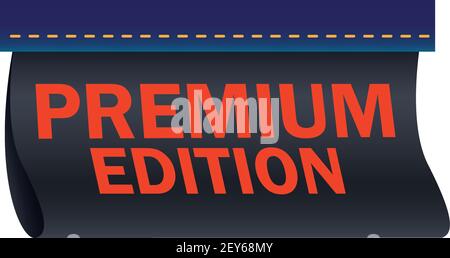 Stoff Tag Premium-Qualität Kleidung Etiketten. vektor-Illustration Stock Vektor