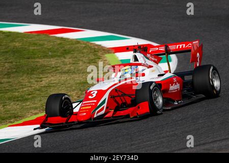 03 Sargeant Logan (usa), Prema Racing, Dallara F3 2019, Aktion während der 9th Runde der 2020 FIA Formel 3 Meisterschaft vom 11. Bis 13. September 2020 auf dem Autodromo Internazionale del Mugello, in Scarperia e San Piero, bei Florenz, Italien - Foto Florent Gooden / DPPI Stockfoto