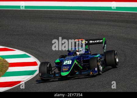 28 das Cameron (usa), Carlin Buzz Racing, Dallara F3 2019, Action während des 9th. Laufs der FIA Formel 3 Meisterschaft 11 vom 13. Bis 2020. September 2020 auf dem Autodromo Internazionale del Mugello, in Scarperia e San Piero, bei Florenz, Italien - Foto Florent Gooden / DPPI Stockfoto