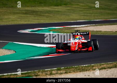 01 Piastri Oscar (aus), Prema Racing, Dallara F3 2019, Aktion während der 9th Runde der 2020 FIA Formel 3 Meisterschaft vom 11. Bis 13. September 2020 auf dem Autodromo Internazionale del Mugello, in Scarperia e San Piero, bei Florenz, Italien - Foto Florent Gooden / DPPI Stockfoto