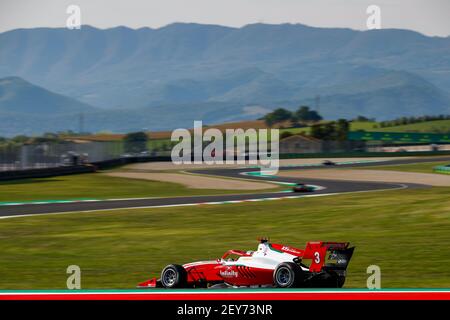 03 Sargeant Logan (usa), Prema Racing, Dallara F3 2019, Aktion während der 9th Runde der 2020 FIA Formel 3 Meisterschaft vom 11. Bis 13. September 2020 auf dem Autodromo Internazionale del Mugello, in Scarperia e San Piero, bei Florenz, Italien - Foto Florent Gooden / DPPI Stockfoto
