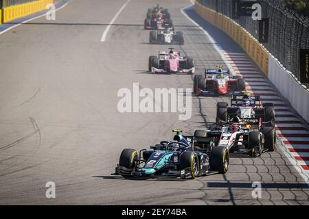 02 Ticktum Daniel (gbr), Staudämme, Dallara F2 2018, Aktion während der 10th Runde der 2020 FIA Formel 2 Meisterschaft vom 25. Bis 27. September 2020 auf dem Sotschi Autodrom, in Sotschi, Russland - Foto François Flamand / DPPI Stockfoto