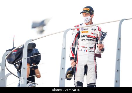 Pourchaire Theo (Fra), ART Grand Prix, Dallara F3 2019, Portrait, während der 9th Runde der 2020 FIA Formel 3 Meisterschaft vom 11. Bis 13. September 2020 auf dem Autodromo Internazionale del Mugello, in Scarperia e San Piero, bei Florenz, Italien - Foto Antonin Vincent / DPPI Stockfoto