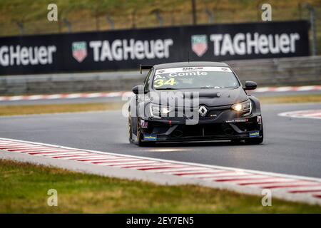 34 COMTE Aurelien (Fra), Vukovic Motorsport, Renault Megane RS, Aktion beim FIA WTCR-Rennen 2020 in Ungarn, 4th Runde des FIA World Touring Car Cup 2020, auf dem Hungaroring, vom 16. Bis 18. Oktober 2020 in Mogyoród, bei Budapest, Ungarn - Foto Xavi Bonilla / DPPI Stockfoto
