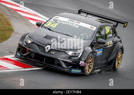 34 COMTE Aurelien (Fra), Vukovic Motorsport, Renault Megane RS, Aktion während des 2020 FIA WTCR Race of Hungary, 4th Runde des 2020 FIA World Touring Car Cup, auf dem Hungaroring, vom 16. Bis 18. Oktober 2020 in Mogyoród, Budapest, Ungarn - Foto Paulo Maria / DPPI Stockfoto