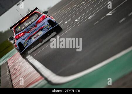 01 MICHELISZ Norbert (hun), BRC Hyundai N LUKOIL Squadra Corse, Hyundai i30 N TCR, Aktion während des FIA WTCR Race 4th von Ungarn, 2020 Runde des FIA World Touring Car Cup 2020, auf dem Hungaroring, vom 16. Bis 18. Oktober 2020 in Mogyoród, Budapest, Ungarn - Foto Paulo Maria / DPPI Stockfoto