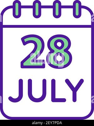 Kalender RGB-Farbsymbol Stock Vektor