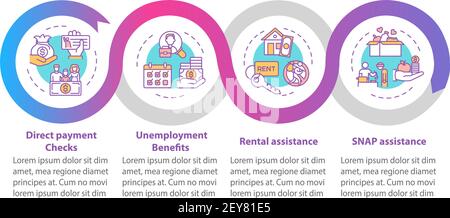 Zahlungen und Gehaltsunterstützung für Menschen Vektor Infografik Vorlage Stock Vektor