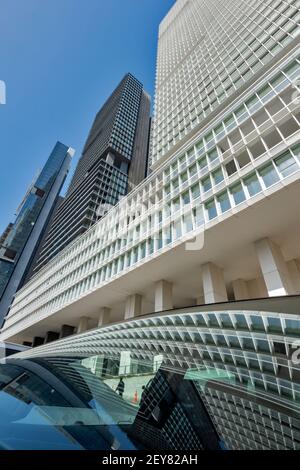 Moderne Architektur Beispiele in Mecidiyekoy Nachbarschaft in Sisli Bezirk von Istanbul, Türkei Stockfoto