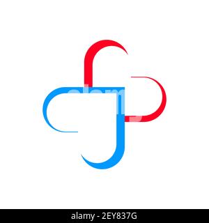 Plus Gesundheitswesen Arzt medizinische Apotheke Klinik Krankenhaus Etikett Logo und Symbole. Stock Vektor