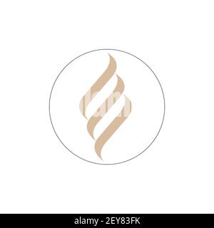 Minimalistischer Text und Symbole Logo. Stock Vektor