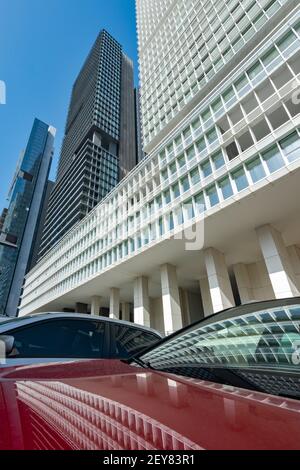 Moderne Architektur Beispiele in Mecidiyekoy Nachbarschaft in Sisli Bezirk von Istanbul, Türkei Stockfoto