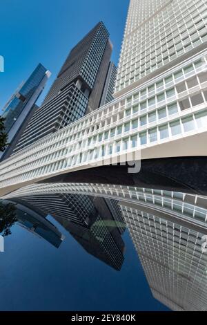 Moderne Architektur Beispiele in Mecidiyekoy Nachbarschaft in Sisli Bezirk von Istanbul, Türkei Stockfoto