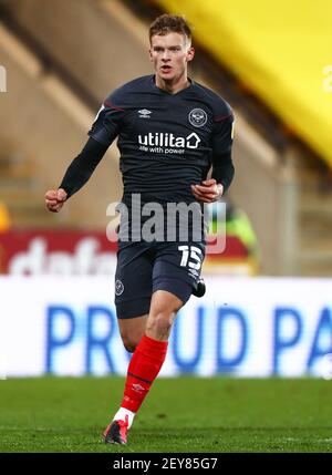 Marcus Forss of Brentford - Norwich City / Brentford, Sky Bet Championship, Carrow Road, Norwich, Großbritannien - 3rd. März 2021 nur redaktionelle Verwendung - es gelten die DataCo-Beschränkungen Stockfoto