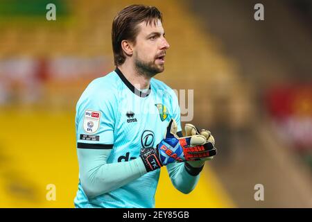 Tim Krul von Norwich City - Norwich City / Brentford, Sky Bet Championship, Carrow Road, Norwich, Großbritannien - 3rd. März 2021 nur redaktionelle Verwendung - es gelten DataCo-Beschränkungen Stockfoto