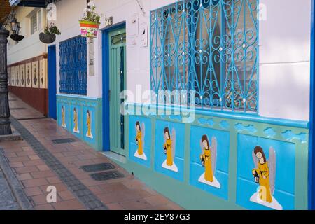 Schöne Farben im Dorf Guatapé, Antioquia, Medellin Stockfoto