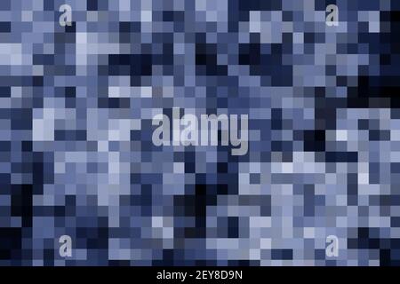 Geometrische blaue und weiße Hintergrund, bestehend aus Quadraten von verschiedenen Schattierungen von Blau und Schwarz Stockfoto