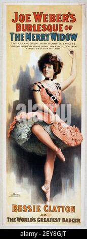 Joe Webers Burlesque, Cast, Old und Vintage Style Werbung. Stockfoto