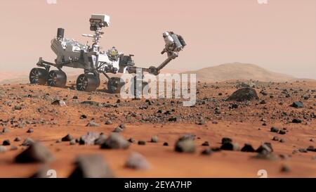 Perseverance Rover auf dem Mars Stockfoto