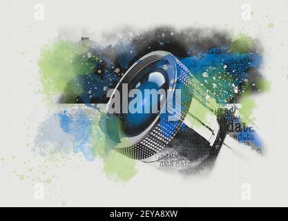 Überwachung, konzeptionelle Illustration Stockfoto