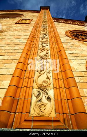 Lombardei Die Villa cortese alten Turm Wand italien Stockfoto