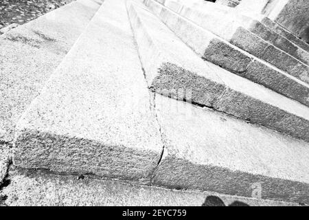 Ancien Flugtreppen in europa italien alte Konstruktion und Hintergrund Symbol Stockfoto