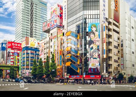 11. Juni 2019: Akihabara, das Gebiet um den Akihabara-Bahnhof im Chiyoda-Bezirk von Tokio, Japan, gilt als Zentrum des modernen japanischen Pop Stockfoto